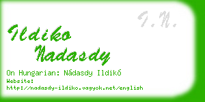 ildiko nadasdy business card