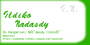 ildiko nadasdy business card